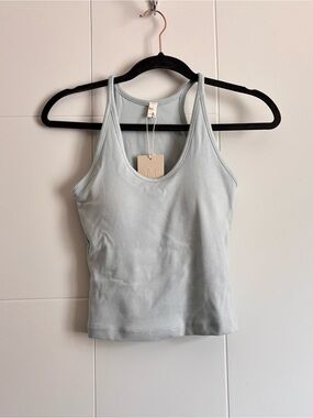 Light Blue Padded Women's Racerback Tank Top